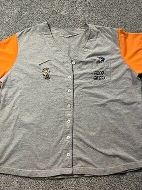 Peanuts button-up jersey-style tee